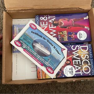 vintage NOS Richard Simmons VHS & cassette exercise workout weight loss set